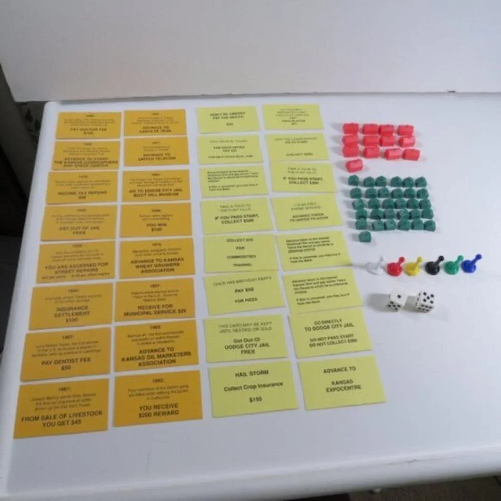Sunfloweropoly Kansas Advertising Trivia Monopoly Board Game (Complete)